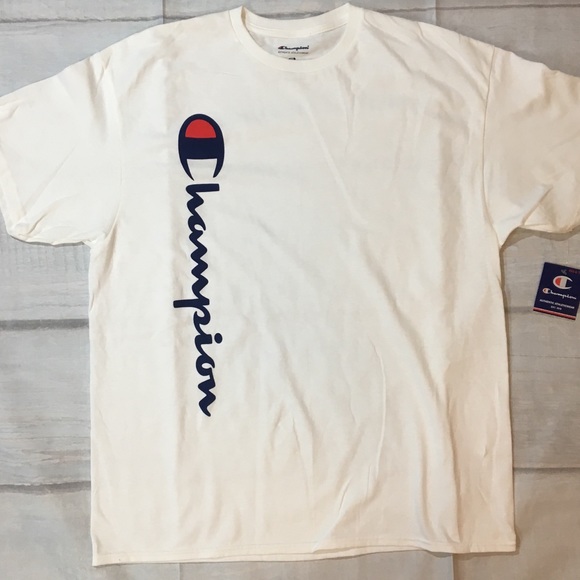 champion vertical logo shirt